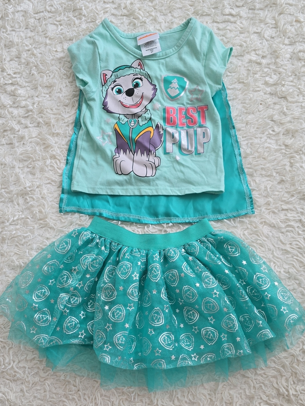 Paw Patrol Everest Teal "Best Pup" Tulle Skirt Set